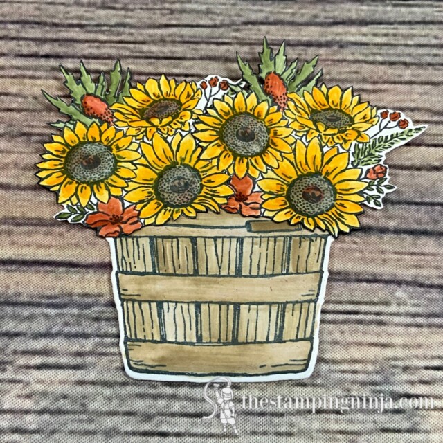 Jar of Flowers Meets Cheerful Basket Color Challenge