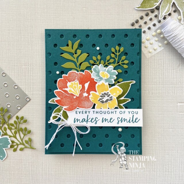 Textured Floral Card Makes Me Smile -main photo