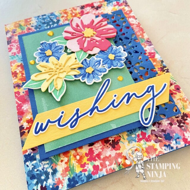 A Bold & Bright Delightful Wishes Card - main photo angled