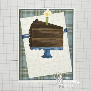 A Masculine Birthday Card with Cake Fancy