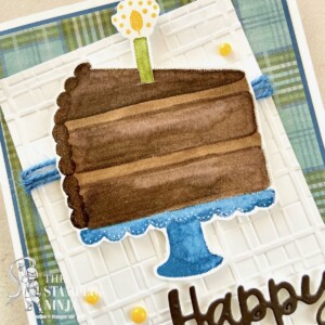 A Masculine Birthday Card with Cake Fancy